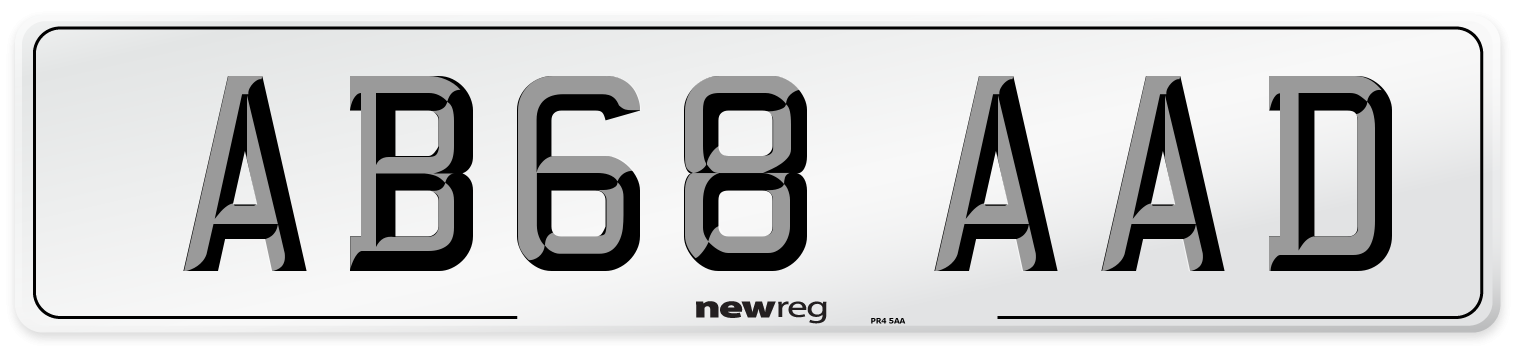 AB68 AAD Number Plate from New Reg